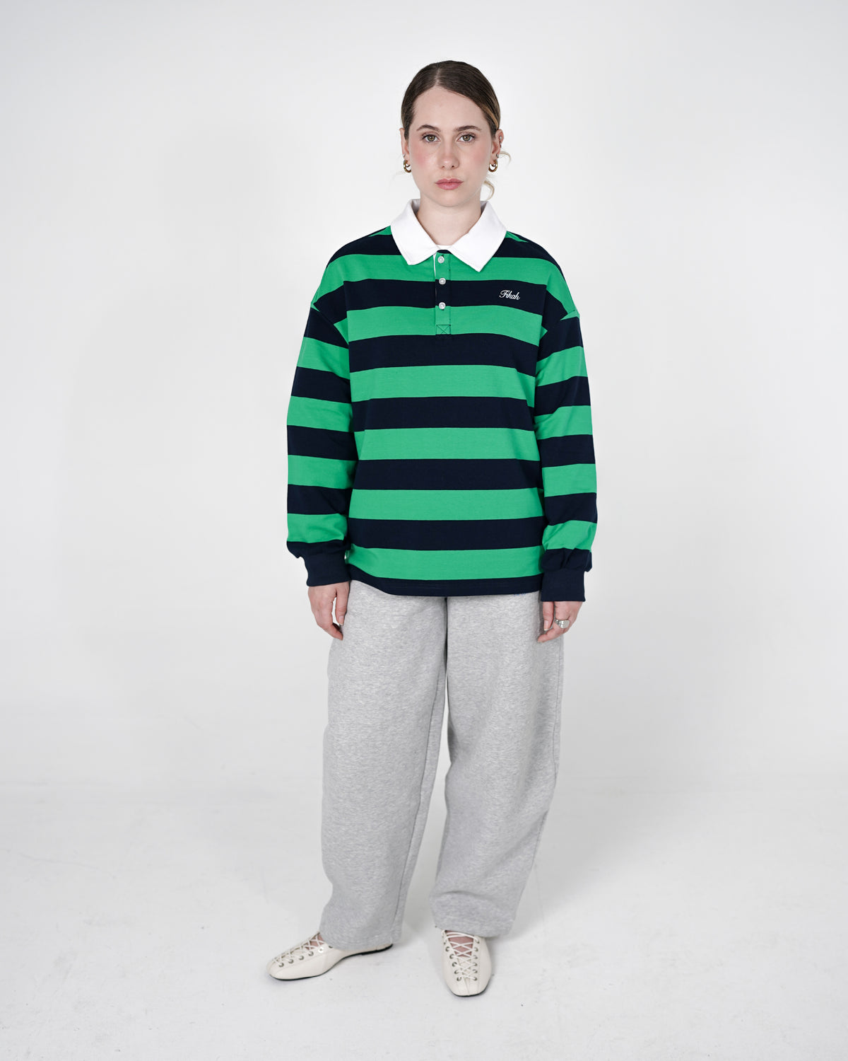 CAFUNÉ Stripe Polo Shirt